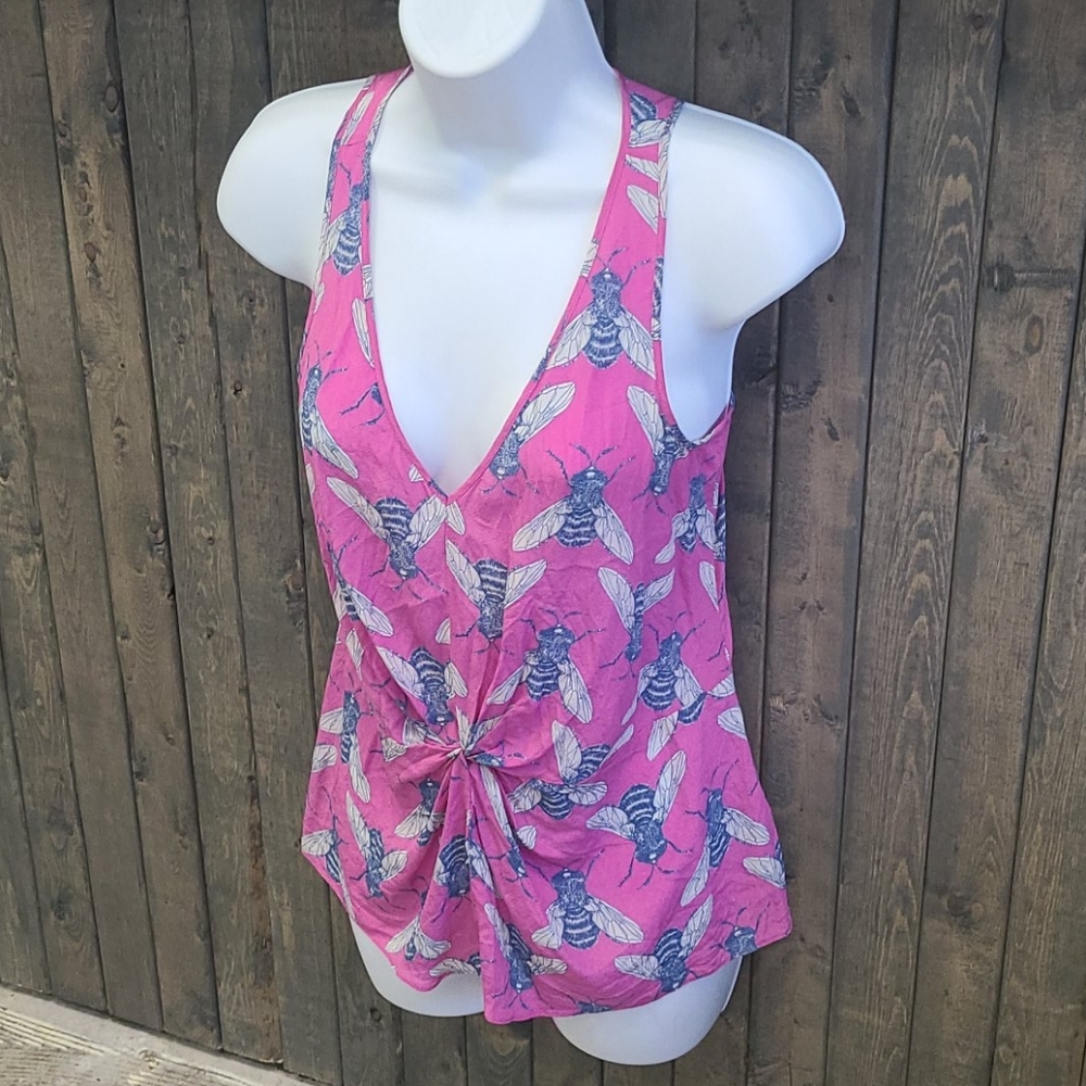 Leifnotes Pink Fly Pattern Blouse - Picture 3 of 4